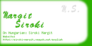 margit siroki business card
